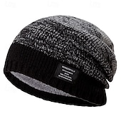 economico Cappello a cuffia-Per uomo Unisex Cappello a cuffia Cappelli invernali Berretti 骷髅头毛线帽 Cappello lavorato a maglia Rosso Kaki Fibra acrilica Lavorato a maglia Accogliente Da tutti i giorni Per uscire Color Block Caldo