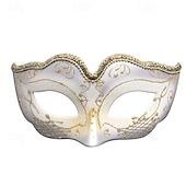 abordables Mascarilla-Arlequina Máscara de carnaval Máscara veneciana Colombina Adulto Mujer Media cara Fiesta Mascarada Carnaval de Venecia Víspera de Todos los Santos Carnaval Mardi Gras Disfraz de carnaval fácil