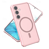 Недорогие Чехлы для Samsung-телефон Кейс для Назначение S24 Ultra S24 Plus S24 S24 ФЭ S25 Ультра Кейс на заднюю панель Магнитный Поддержка беспроводной зарядки Защита от удара Ретро ТПУ