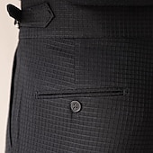 olcso Laza-Férfi Kosztüm Nadrág Rakott nadrág Gofri nadrág Gurkha nadrág Zseb Sima Mokaszinok Mekano Teljes hossz Esküvő Parti Üzleti Elegáns Divat Fekete Fehér