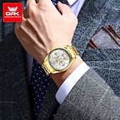 ieftine Ceasuri Quartz-Ceas de mână pentru bărbați quartz fashion casual cu lumina impermeabil decorativ din oțel