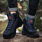 abordables Botas de montaña-Botas de senderismo acolchadas para hombre: ligeras, impermeables, suela antideslizante, diseño de caña alta, ideales para aventuras al aire libre.