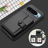 お買い得  その他のスマホケース-電話 ケース 用途 ピクセル9プロ ピクセル9プロXL Pixel 8 Pro Pixel 8 ピクセル9 バックカバー スタンド付き カード挿入口 耐衝撃 レトロ風 TPU PUレザー