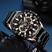 economico Orologi al quarzo-Orologio al quarzo CURREN da uomo moda outdoor orologio da polso casual luminoso calendario impermeabile orologio in acciaio