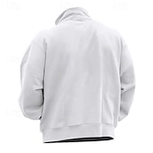 cheap Basic Sweatshirts-Men&#039;s Sweatshirt Polar Fleece Quarter Zip Sweatshirt Black White Wine Red Gray Half Zip Plain Sports &amp; Outdoor Daily Holiday Streetwear Basic Casual Fall &amp; Winter Clothing Apparel Hoodies Sweatshirts