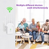 お買い得  ワイヤレスルーター-wifi信号増幅器 300m ワイヤレスリピーター デュアルバンドエクステンダー ネットワークエクステンダー ホームルーター
