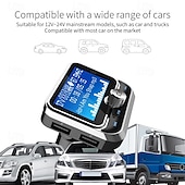 お買い得  車用Bluetoothキット/ハンズフリー-bc32 車用 FM トランスミッター ブルートゥース MP3 プレーヤー ワイヤレス ハンズフリー 1.8 インチ LCD スクリーン付き 携帯電話充電器用