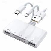 levne Počítače a kancelář-5v1 čtečka sd karet usb hub pro iphone ipad macbook usb 3.0 typ c na sd tf čtečka paměťových karet flash disk otg adaptér
