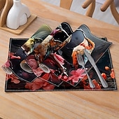 cheap Placemats &amp; Coasters &amp; Trivets-Valentine&#039;s Day Placemats Set of 4 Romantic and Decorative Table Mats Featuring Heart or Rose Patterns Durable and Heat-Resistant Perfect for Adding a Touch of Love to Your Dining Table Decor