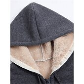 abordables chaqueta con capucha-Mujer Abrigo de invierno Chaqueta de sherpa Chaqueta con capucha Exterior Calle Ropa Cotidiana Otoño Invierno Regular Abrigo Ajuste regular Mantiene abrigado Transpirable Elegante Casual Chaquetas