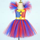 cheap Girls&#039; Costumes-Circus Joker Clown Pomni Carnival Costume Outfits Costume Kid&#039;s Girls&#039; Cosplay Performance Party Stage Carnival Mardi Gras Easy Carnival Costume