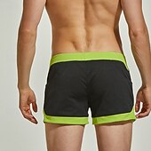 preiswerte Boxershorts für Herren-Herren 1 pc Unterwäsche Boxer Boxer-Shorts Patchwork Polyester Atmungsaktiv Weich Komfortabel Farbblock Mittlere Hüfthöhe Schwarz Weiß