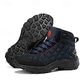 abordables Botas de montaña-Botas de senderismo acolchadas para hombre: ligeras, impermeables, suela antideslizante, diseño de caña alta, ideales para aventuras al aire libre.