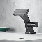 baratos Torneiras de Lavatório de Casa de Banho-Torneira pia do banheiro - Cascata Galvanizar Conjunto Central Monocomando e Uma AberturaBath Taps