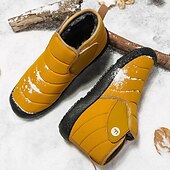 cheap Winter &amp; Snow Boots-Men&#039;s Insulated Winter Snow Boots – Waterproof Slip-On Ankle Boots with Faux Fur Lining, Anti-Slip Sole for Outdoor Hiking &amp; Cold Weather