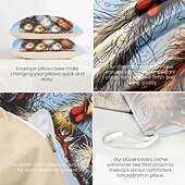 cheap 100% Cotton-Rooster Funny Duvet Cover Set 100% Cotton Soft and Comfortable Bedding Set with Fun Rooster Print Cozy and Stylish Perfect for Bedroom Decor Easy Care and Machine Washable