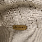 billiga Herrarnas Elite Tröjor &amp; Koftor-Herr Pullover tröja Sticka Ensfärgat Rund hals Stickat Elegant Jul Utomhus Kläder Raglanärm Vår Höst Svart Rubinrött S M L