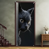 cheap Door Covers-Cute Cats Door Decorations Door Covers Animal Hide and Seek Door Tapestry Door Curtain Decoration Backdrop Indoor/Outdoor Door Banner for Front Door Farmhouse Peekaboo