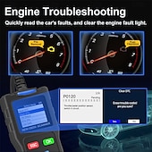 お買い得  自動車用品＆ツール-obd2 スキャナー 診断ツール バッテリー テスター 車両 チェック エンジン 故障 コード リーダー リセット付き obd ii カー スキャナー &amp;テスター診断ツール