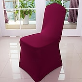 ieftine Husa scaun de sufragerie-huse pentru scaune de nuntă huse pentru scaune de banchet din spandex huse pentru scaune din spandex elastice din față plat pentru decorațiuni pentru petreceri de mese