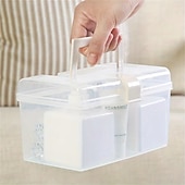 voordelige Opslag &amp; Organisatie-huishoudelijke doorzichtige opbergdoos desktop plastic organizer box hand opbergdoos kleine doos organizer box medicijndoos opbergdoos multifunctionele doorzichtige plastic opbergdoos voor desktop