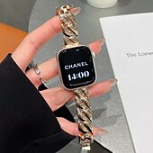 זול להקות Apple Watch-סולו לופ מותאם ל רצועת השעון של Apple Watch 38 מ&quot;מ 40 מ&quot;מ 41 מ&quot;מ 42 מ&quot;מ 44 מ&quot;מ 45 מ&quot;מ 49 מ&quot;מ נשים סגסוגת רצועת שעון חלופית ל iwatch Ultra 2 Series 9 8 7 SE 6 5 4 3 2 1