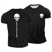 billige Morsomme T-skjorter for menn-Herre Hodeskaller Morsom T skjorte Kortermet T skjorte 3D-utskrift Crew-hals Skjorte Mote Daglig Gate Daglig Svart Blå Grønn Sommer Vår Klær S M L XL XXL XXXL