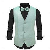 levne Blazery a vesta-Retro Řvoucí 20s 20. léta 20. století Kamizelka Vesta Motýlek Velký Gatsby Gentleman Flitry Retro Pánské Vánoce předvečer Všech svatých Karneval Výkon loučení se svobodou nevěsty Festival Dospělé