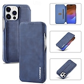 economico Cover per iPhone-Custodia per telefono per iPhone 16 Pro Max Plus iPhone 15 Pro Max Plus iPhone 14 13 12 11 Pro Max Plus Mini Cover flip con slot per schede anti-caduta retrò TPU pelle PU