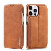 economico Cover per iPhone-Custodia per telefono per iPhone 16 Pro Max Plus iPhone 15 Pro Max Plus iPhone 14 13 12 11 Pro Max Plus Mini Cover flip con slot per schede anti-caduta retrò TPU pelle PU