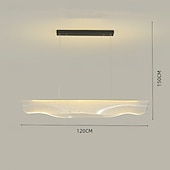 economico Luci a sospensione-lampadario a soffitto a led nordico per tavolo da pranzo ristorante ufficio reception moderno creativo lampada a sospensione in acrilico illuminazione interna 220-240v 120cm