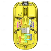 abordables Souris-Souris double mode transparente bt5.0 2.4g commutation à un bouton type-c 400mah souris rechargeable vitesse de mouvement à trois niveaux lumières rvb réglables housse pc magnétique pilotes