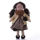 preiswerte Puppen-Waldorfpuppe mit Baumwollkörper, Künstlerpuppe, handgefertigte Mini-Anziehpuppe zum Selbermachen (Zubehör Bär nicht im Lieferumfang enthalten) für Weihnachtsgeschenke
