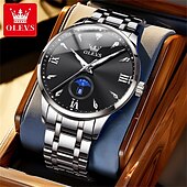 levne Quartz hodinky-olevs pánské business quartz hodinky s nočním viděním datumovka týdenní displej jednoduchý quartzový strojek módní a voděodolné sportovní hodinky