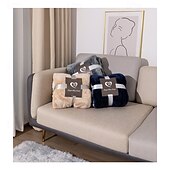 お買い得  ブランケット＆毛布-ソファ用シェルパフリーススローブランケット - 冬用の厚手で暖かいブランケット、女性への柔らかいふわふわのブランケットギフト