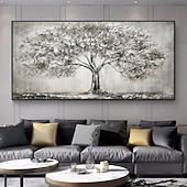 abordables Pinturas florales/botánicas-Pinturas al óleo de árboles hechas a mano de Mintura sobre lienzo, arte de pared, decoración, imagen abstracta moderna para decoración del hogar, pintura enrollada sin marco y sin estirar