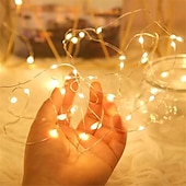abordables Guirlandes lumineuses USB-Guirlande lumineuse LED USB élégante pour réception de mariage, 2 pièces, 5 m/10 m/20 m, télécommande 8 modes, guirlandes de fées, lampes de décoration pour mariage, Noël, vacances