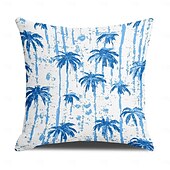 abordables Taies d&#039;Oreiller-Housse de coussin décorative à motif de palmiers, 1 pièce, taie d&#039;oreiller carrée douce pour chambre à coucher, salon, canapé, chaise