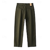 economico Pantaloni Elite da Uomo-Per uomo Joggers Pantaloni a carota affusolati Tasca Tinta unica Lunghezza intera All&#039;aperto Vacanza Feste Vacanza Vintage CachiA Nero Micro-elastico
