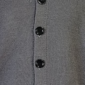 preiswerte Herren Strickjacke-Herren Pullover Strickjacke Kurzer Pullover Gerippt Stricken Knopf Strick Feste Farbe Schalrevers Basic Brautkleider schlicht Täglich Festtage Bekleidung Herbst Winter Schwarz Marineblau S M L