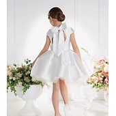 preiswerte Kleider für die Blumenmädchen-kinderkleidung Mädchen Blumenmädchen Kleid Kleid für die Erstkommunion Party Kleid Feste Farbe Ärmellos Leistung Hochzeit Party Gitter Prinzessin Süß Gitter Mitte der Wade Etuikleid Tüll-Kleid Sommer