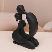 abordables Statues-Statue de couple en résine s&#039;embrassant, artisanat artistique pour la décoration de la maison, du salon, du bureau, du café, polyvalente pour l&#039;intérieur &amp;ornement d&#039;entrée de table d&#039;extérieur pour
