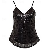 cheap Tops-Retro Vintage 1980s Camisole Sequins Women&#039;s Halloween Masquerade Performance Pride Parade Pride Month Adults&#039; Top