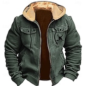 abordables Sweats de Chasse-Homme Cerf Toison Sweats à Capuche Sweat à capuche Sweat à capuche Capuche Mode 3D effet Vacances Chasse Marron Vert Zippé Poche Automne Hiver Designer