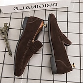 preiswerte Herrenpantoletten &amp; -slipper-Herren-Loafer aus Wildlederimitat – klassische Slipper mit niedrigem Absatz und weicher Sohle für den Alltag