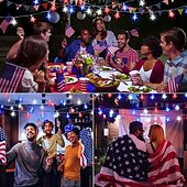 cheap Plug String Lights-RGB Pentagram String Lights with 13 Keys Remote Controller 100-800 LEDs &amp; 12m-30m Fairy Lights for Outdoor Camping Holiday 31V