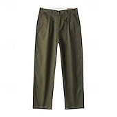 economico Pantaloni Elite da Uomo-Per uomo Joggers Pantaloni a carota affusolati Tasca Tinta unica Lunghezza intera All&#039;aperto Vacanza Feste Vacanza Vintage CachiA Nero Micro-elastico