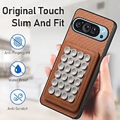 זול תיק טלפון אחר-טלפון מגן עבור גוגל Pixel 9 Pro Pixel 8 Pro Pixel 8 פיקסל 9 Pixel 7 Pixel 7 Pro Pixel 6 Pixel 6 Pro כיסוי אחורי ניתן לניתוק מגנטי תמיכה בטעינה אלחוטית רטרו TPU סיבי פחמן