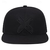 preiswerte Baseballkappe für Herren-Herren Snapback Cap Cap Basecap Sonnenhut Kappe Mesh-Kappe Schwarz Weiß Baumwolle Gitter Netzrücken Modisch Brautkleider schlicht Strasse Täglich Graphic Einstellbar Sonnenschutz Atmungsaktiv