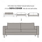baratos Cobertura de Sofa-Capa de Sofá de Veludo de 2 e 3 Lugares Sólida Almofadada